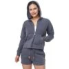 Tentree French Terry Boyfriend Full Zip Hoodie Women's -The North Face Shop 101874 PERISCOPE GREY m