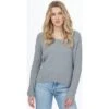 Tentree Highline Cotton Light V-Neck Sweater Women's -The North Face Shop 101882 GREY HEATHER m