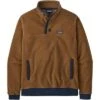 Patagonia Shearling Fleece Button Pullover Men's -The North Face Shop 103135 BEAR BROWNNEW NAVY m