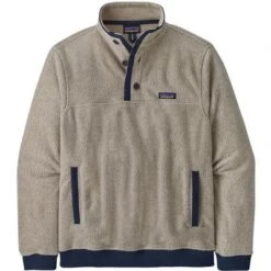Patagonia Shearling Fleece Button Pullover Men's -The North Face Shop 103135 NATURAL m