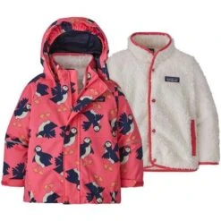 Patagonia Baby All Seasons 3-In-1 Jacket Infants'/Toddlers' -The North Face Shop 104476 PUFF PUFFRANGE PINK m