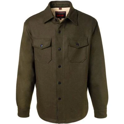 Schott Wool Blend Faux Sherpa Lined CPO Shirt Men's 4 Schott Wool Blend Faux Sherpa Lined CPO Shirt Men's - Image 2