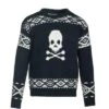Schott Jolly Roger Wool Motif Sweater Men's -The North Face Shop 104506 BLACK m
