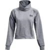 Under Armour UA Rival Fleece Wrap Neck Women's -The North Face Shop 104896 STEEL MDM HTHRBLACK m