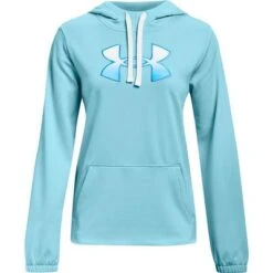 Under Armour Armour Fleece Big Logo Flock Hoodie Women's 7 Under Armour Armour Fleece Big Logo Flock Hoodie Women's -The North Face Shop 104911 SKY BLUEWHITE m