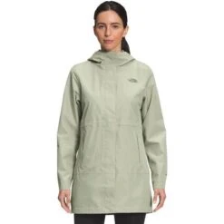 The North Face Woodmont Rain Parka Women's -The North Face Shop 105475 TEA GREEN m