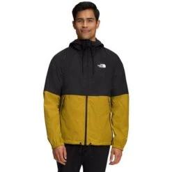 The North Face Antora Rain Hooded Jacket Men's -The North Face Shop 106611 TNF BKMINERAL GOLD m