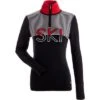 Nils Sun Valle Ski Logo 1/4 Zip Sweater Women's -The North Face Shop 108457 BLACKWHITERED m