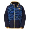 The North Face Boys' Cahow Reversible Print Lined Wind Jacket -The North Face Shop 11460 COSMIC BLUE m