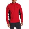 Spyder Men's 1/2-Zip Mid Weight Sweater -The North Face Shop 12235 RED m