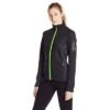 Spyder Linear Mid Weight Core Sweater Women's -The North Face Shop 12250 BLKBLKBRYTE YELLOW m