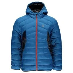 Spyder Geared Hoody Synthetic Down Jacket Men's -The North Face Shop 18895 FRNCHBLUSBL CAMO PR m