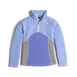 The North Face Glacier 1/4 Zip Fleece Girls' -The North Face Shop 8142 GRAPEMIST BLUE m