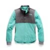 The North Face Mountain Sweatshirt 1/4 Snap Girls' -The North Face Shop 89531 MINT BLUE m