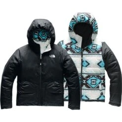 The North Face Reversible Perrito Jacket Girls' -The North Face Shop 91377 TNF BLACK m