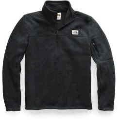 The North Face Gordon Lyons 1/4 Zip Fleece Top Men's -The North Face Shop 91438 TNF BLACK HTHR m