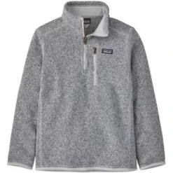 Patagonia Better Sweater 1/4 Zip Fleece Top Boys' -The North Face Shop 93103 BIRCH WHITE m