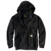 Carhartt Rain Defender Paxton Heavyweight Hooded Zip Front Sweatshirt Men's -The North Face Shop 96070 BLACK m