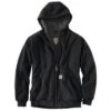 Carhartt Rain Defender Relaxed Fit Midweight Sherpa-Lined Full-Zip Hooded Sweatshirt Men's -The North Face Shop 96081 BLACK m