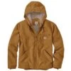 Carhartt Relaxed Fit Washed Duck Sherpa-Lined Jacket Men's -The North Face Shop 96094 CARHARTT BROWN m