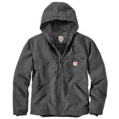 Carhartt Relaxed Fit Washed Duck Sherpa-Lined Jacket Men's -The North Face Shop 96094 GRAVEL m