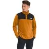 The North Face TKA Glacier Snap-Neck Pullover Fleece Top Men's -The North Face Shop 96616 CITRINYWTNFBLK m