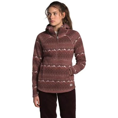The North Face Printed Crescent Hooded Pullover Fleece Top Women's 3 The North Face Printed Crescent Hooded Pullover Fleece Top Women's