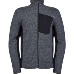 Spyder Bandit Full Zip Fleece Jacket Men's 5 Spyder Bandit Full Zip Fleece Jacket Men's -The North Face Shop 98121 BLACKALLOY m