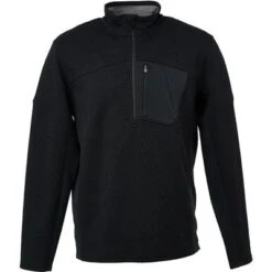 Spyder Bandit Hybrid Half Zip Fleece Jacket Men's -The North Face Shop 98150 BLACK m