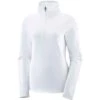 Salomon Warm Ambition Half Zip Mid Layer Women's -The North Face Shop 98303 WHITE m