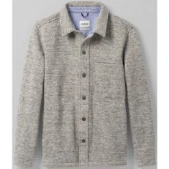 Prana Tri Thermal Threads Overshirt Men's -The North Face Shop 99670 LIGHT GREY HEATHER m