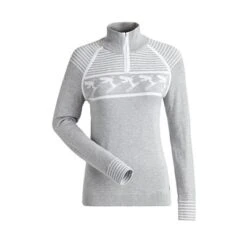 NILS Skier 3 1/4 Zip Knit Sweater Women's -The North Face Shop 99720 DOVE HEATHER m
